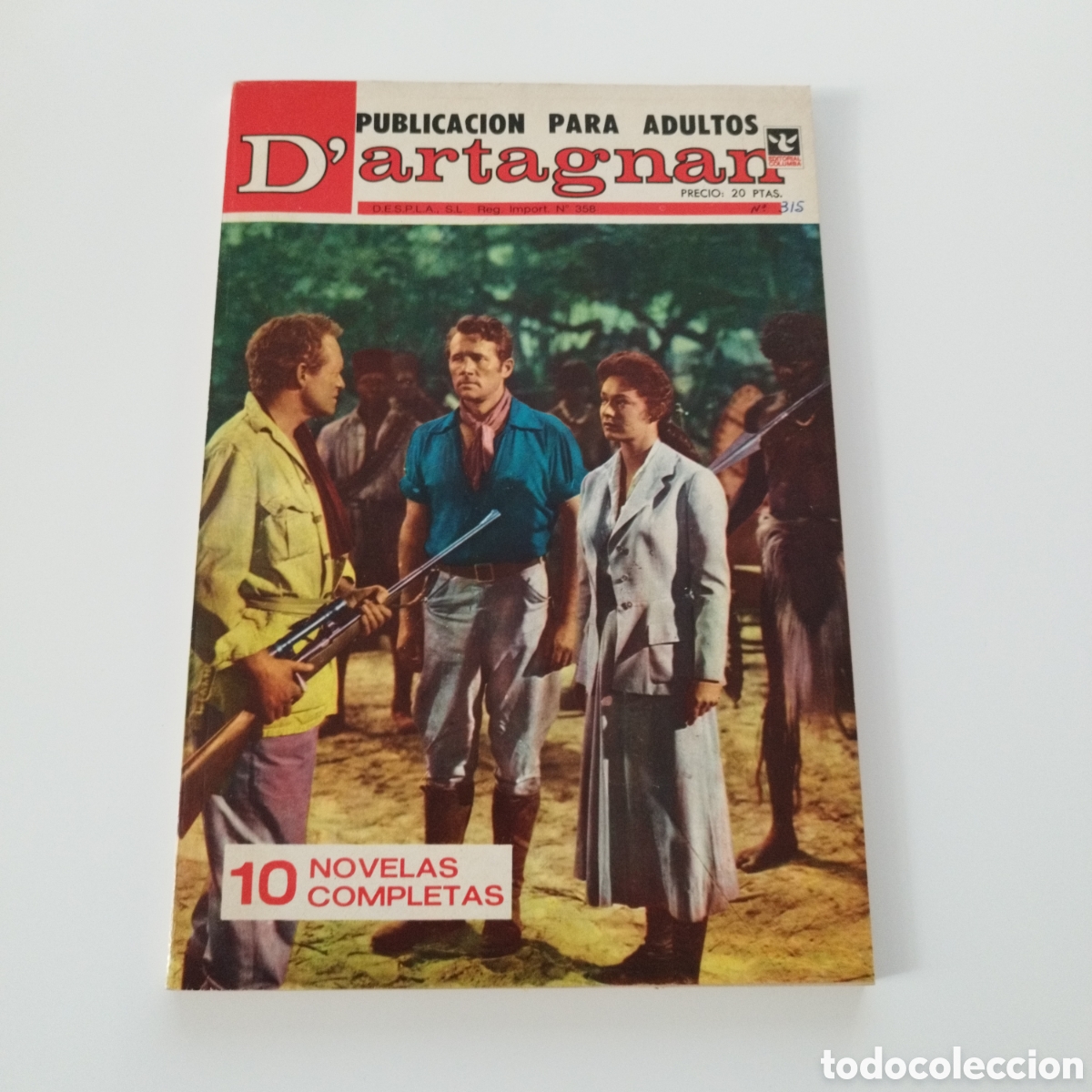Fumetti: D'ARTAGNAN / # 315 / ED.COLUMBA / PUBLICACION PARA ADULTOS / 1957 /