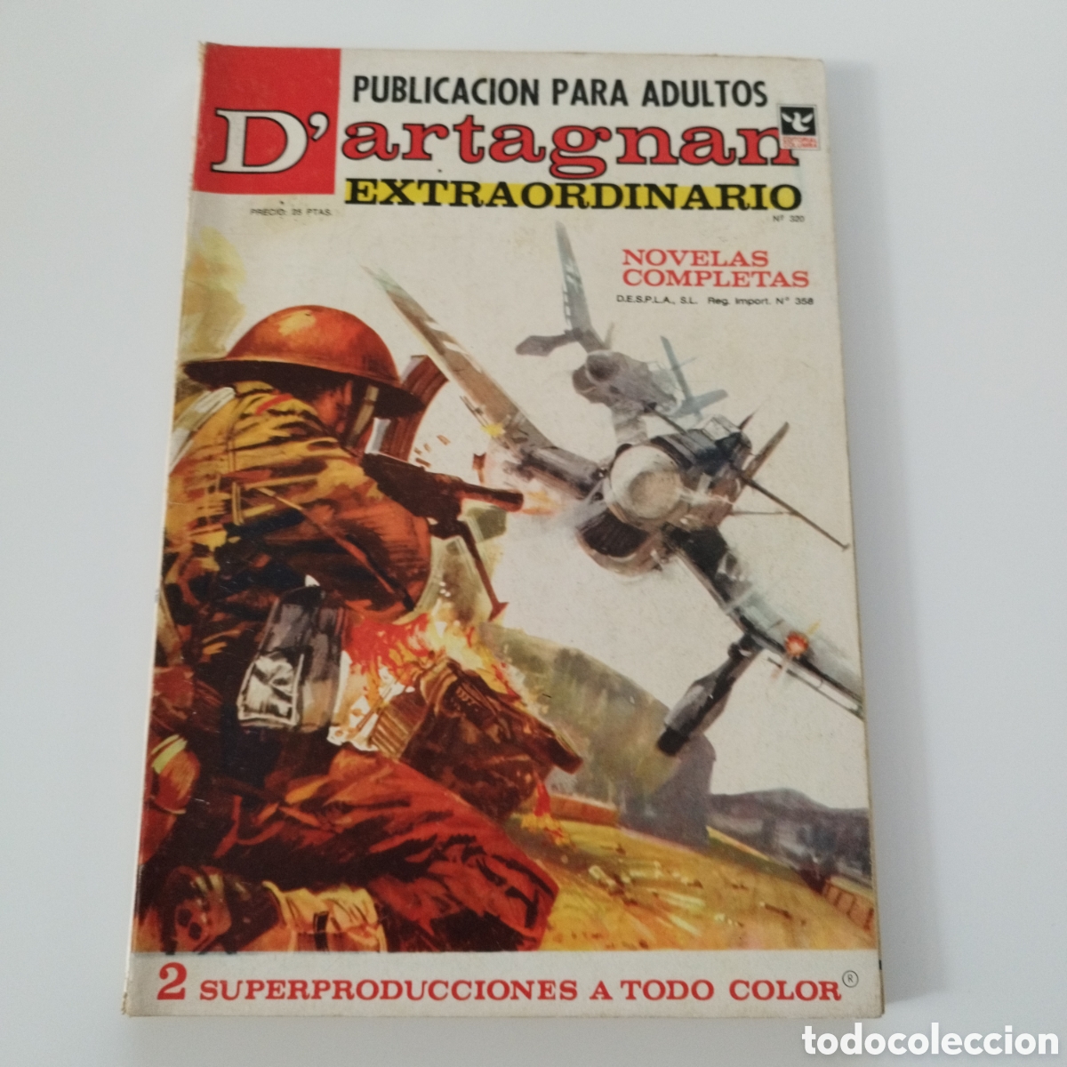 C&oacute;mics: D'ARTAGNAN / # 320 / ED.COLUMBA / PUBLICACION PARA ADULTOS / 1957 /