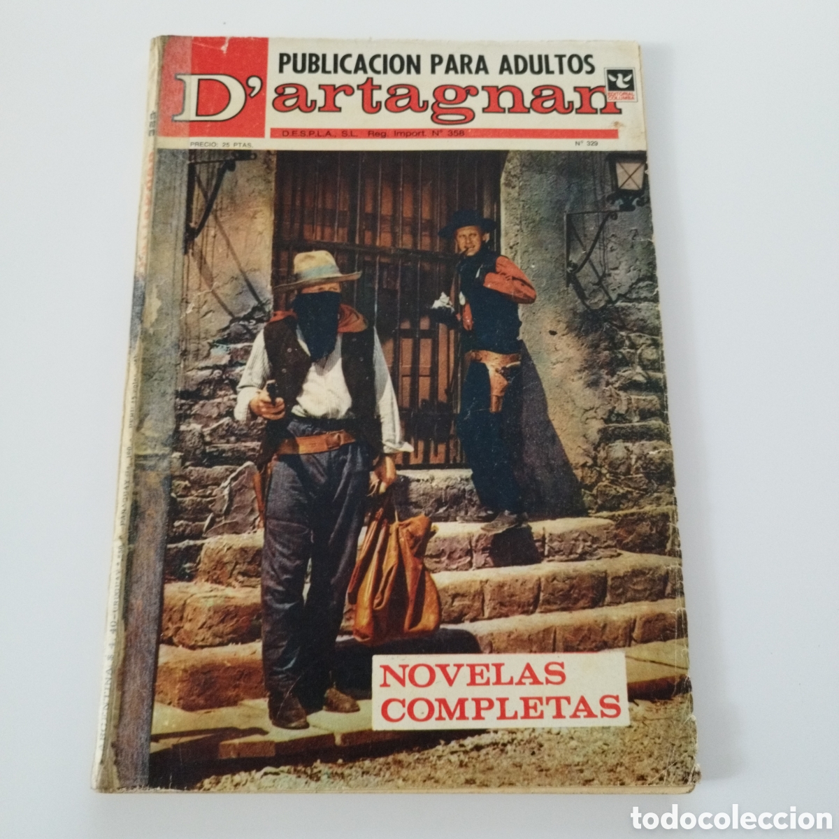Comics : D'ARTAGNAN / # 329 / ED.COLUMBA / PUBLICACION PARA ADULTOS / 1957 /