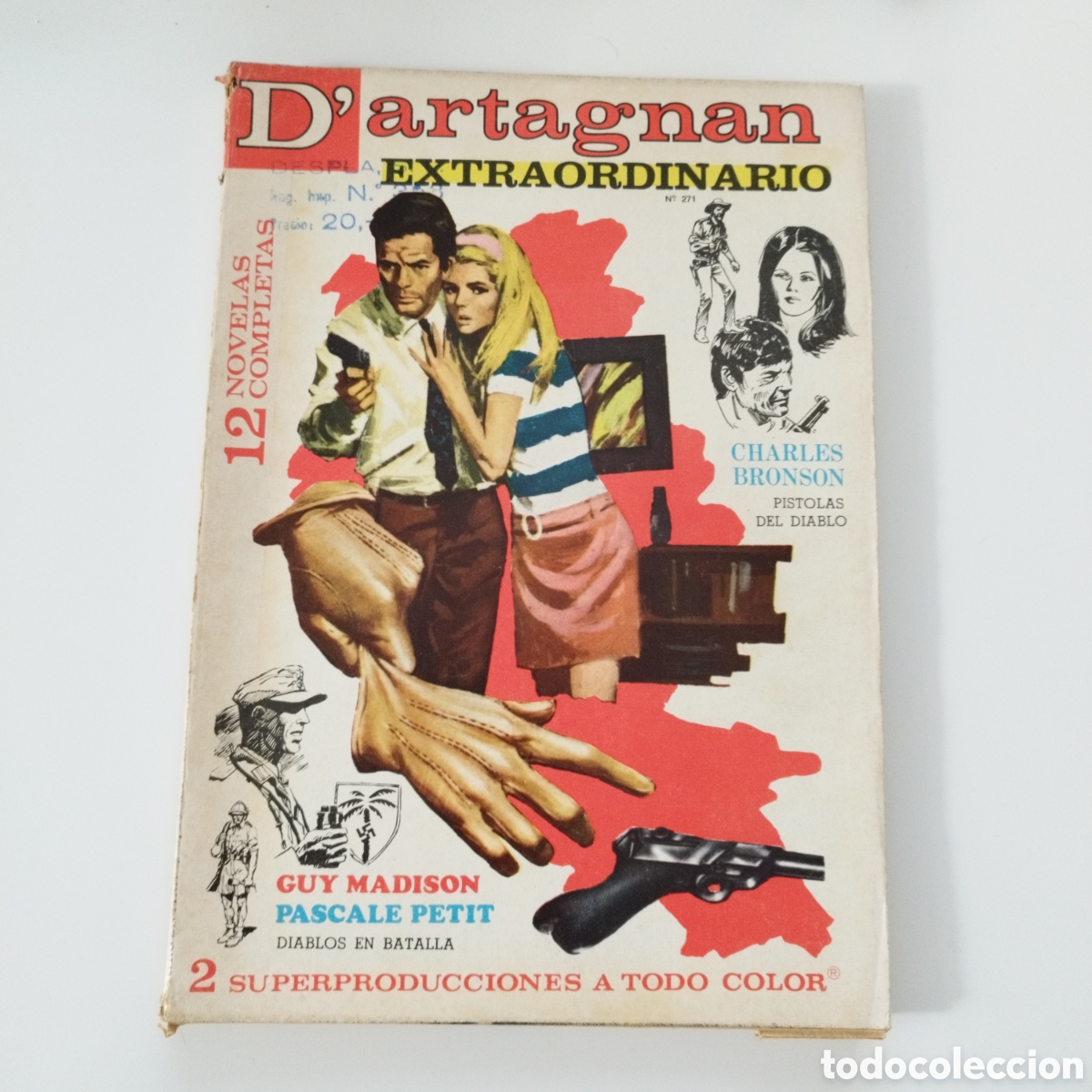 Fumetti: D'ARTAGNAN / # 271 / ED.COLUMBA / PUBLICACION PARA ADULTOS / 1957 /