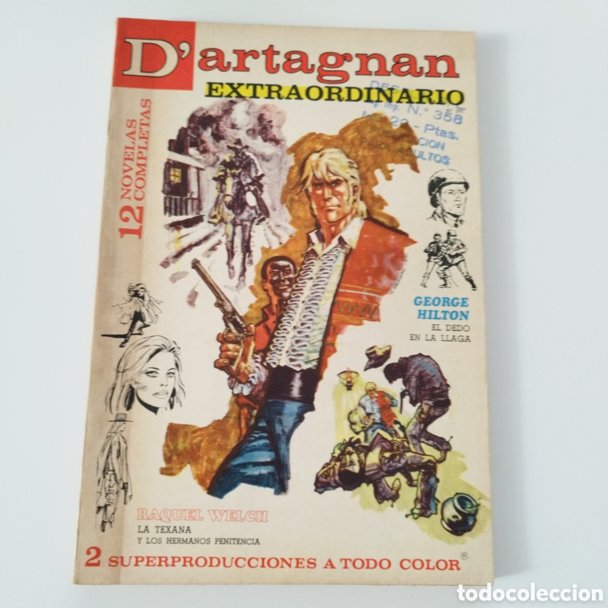 Comics: D'ARTAGNAN / # 281 / ED.COLUMBA / PUBLICACION PARA ADULTOS / 1957 /