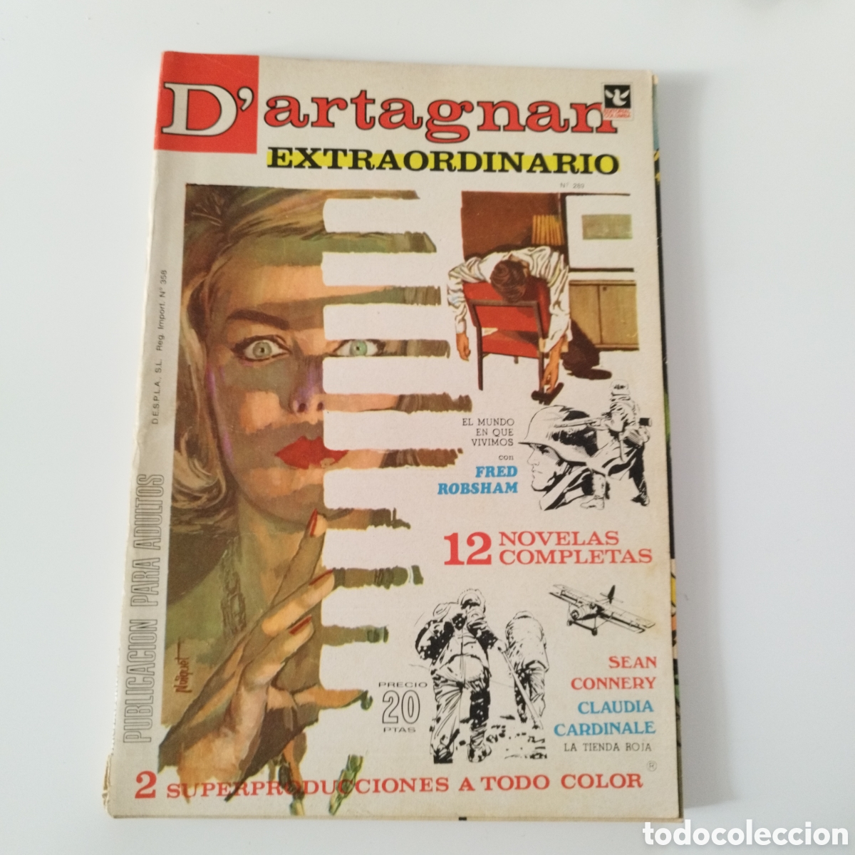 Comics: D'ARTAGNAN / # 289 / ED.COLUMBA / PUBLICACION PARA ADULTOS / 1957 /