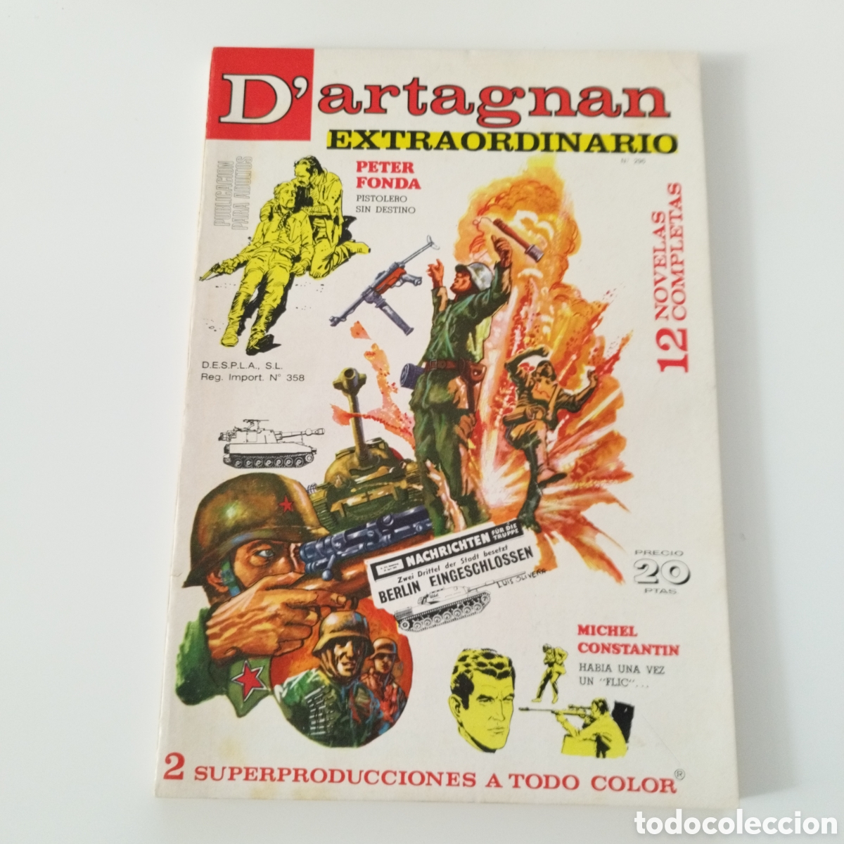 Comics: D'ARTAGNAN / # 296 / ED.COLUMBA / PUBLICACION PARA ADULTOS / 1957 /