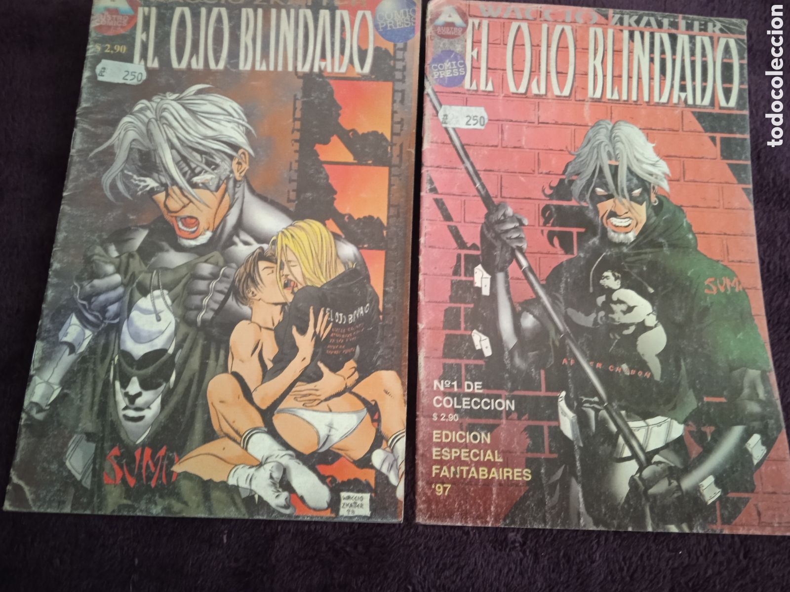 Comics: EL OJO BLINDADO. N&ordm; 1 Y 2 WACCIO ZKATTER. -ED. AUSTRO COMIC ARGENTINA