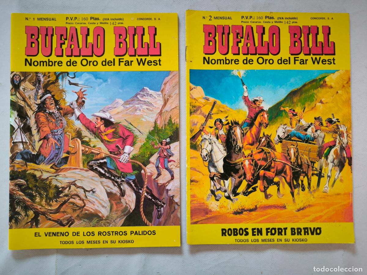 C&oacute;mics: BUFALO BILL NOMBRE DE ORO DEL FAR WEST COMPLETA - N&ordm; 1 Y 2 (AL) - Foto 1