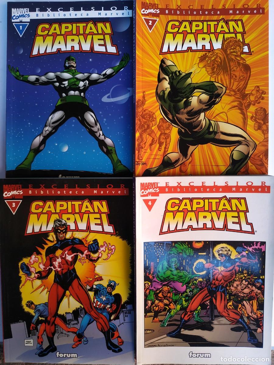 C&oacute;mics: COMICS BIBLIOTECA MARVEL - CAPITAN MARVEL - NUMEROS 1 - 2 - 3 Y 4 - COMICS FORUM - Foto 1