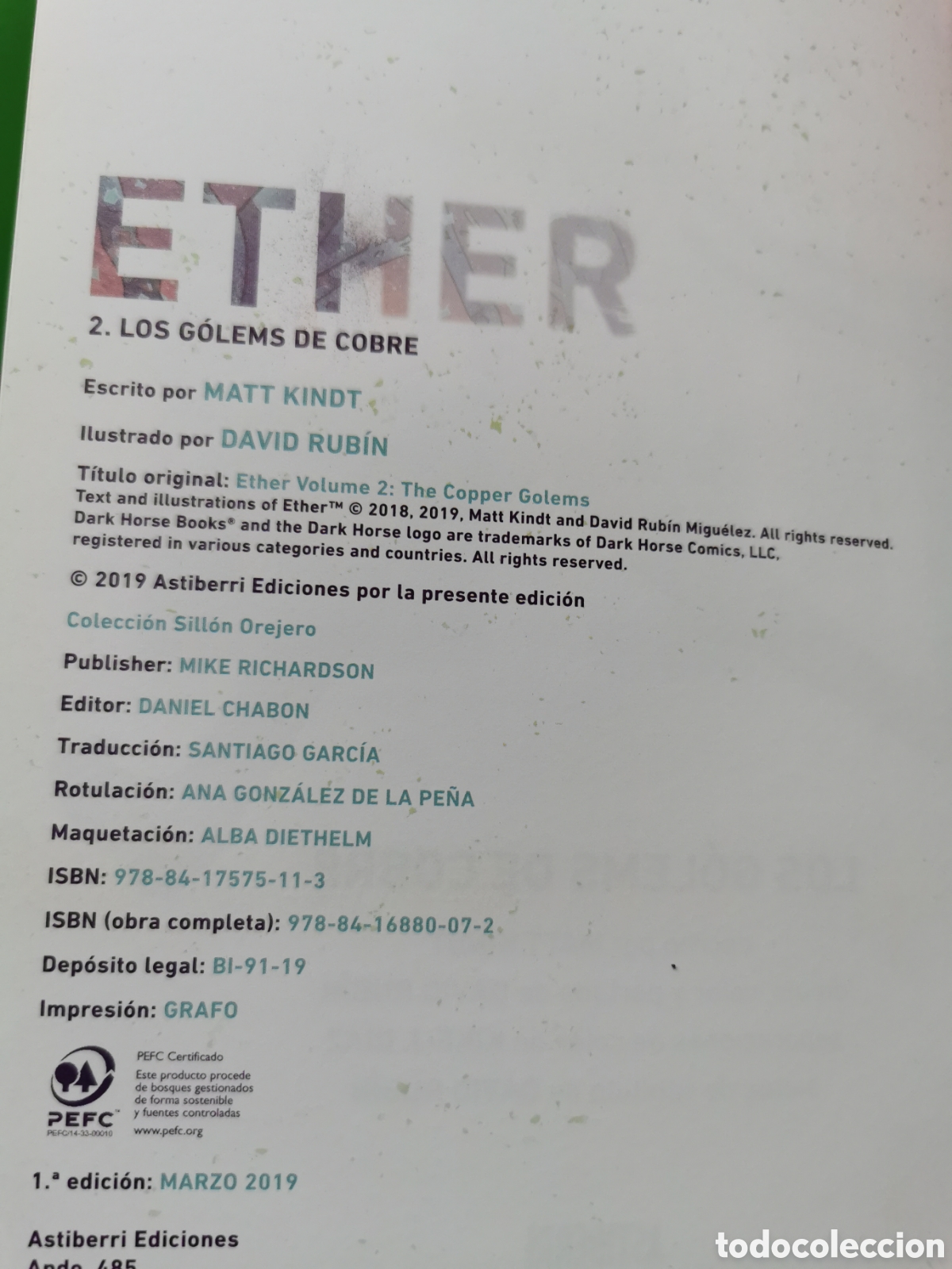 C&oacute;mics: ETHER 2. LOS G&Oacute;LEMS DE COBRE (MATT KINDT / DAVID RUB&Iacute;N) - MBE - Foto 4