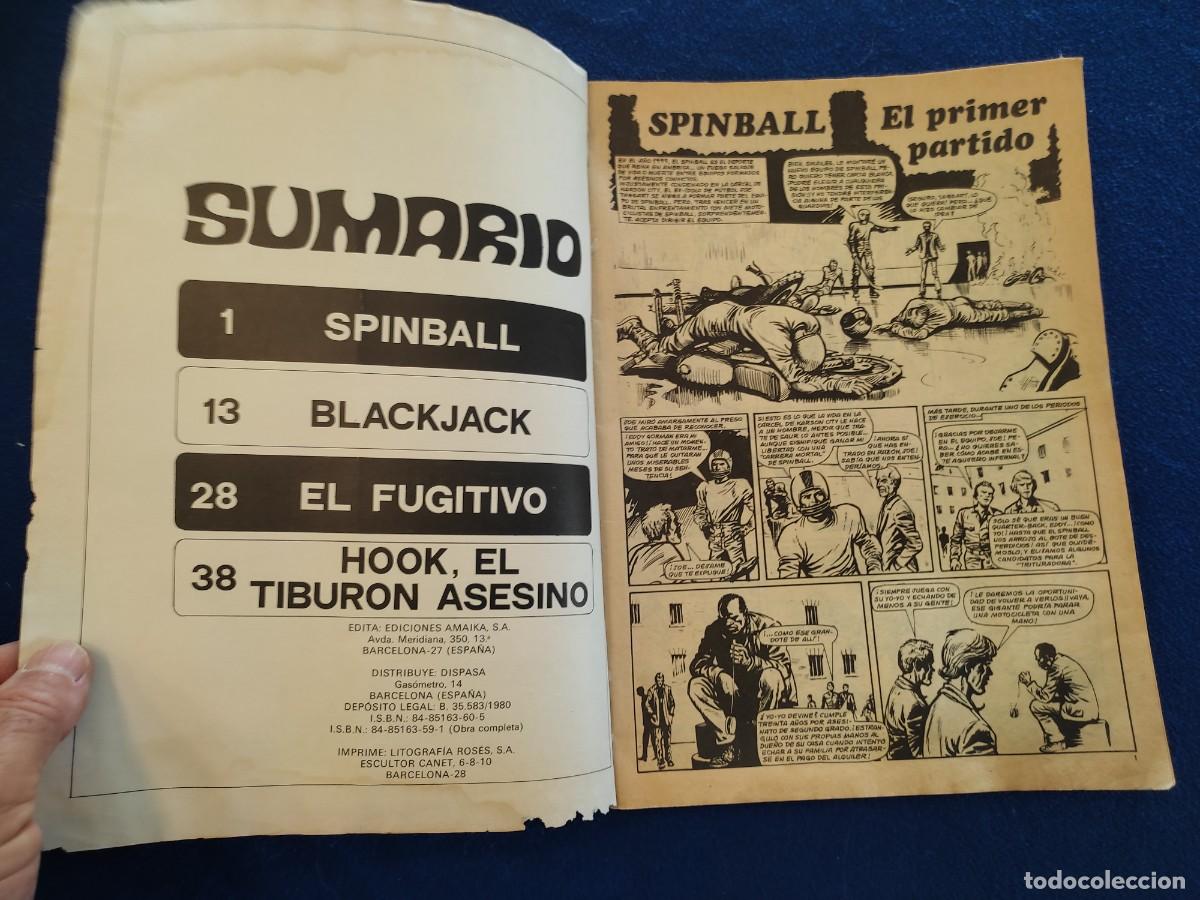 C&oacute;mics: JACK BLACK N&ordm; 2 Spinball &rdquo; El Primer Partido &rdquo; Ediciones Amaika 1980 - Foto 4