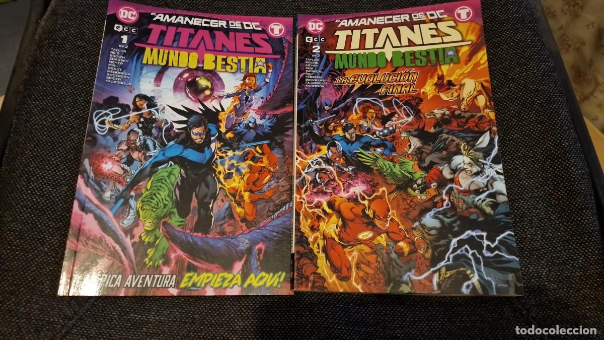 C&oacute;mics: AMANECER DE DC: TITANES - MUNDO BESTIA - (OBRA COMPLETA 2 TOMOS) - ECC - Foto 1