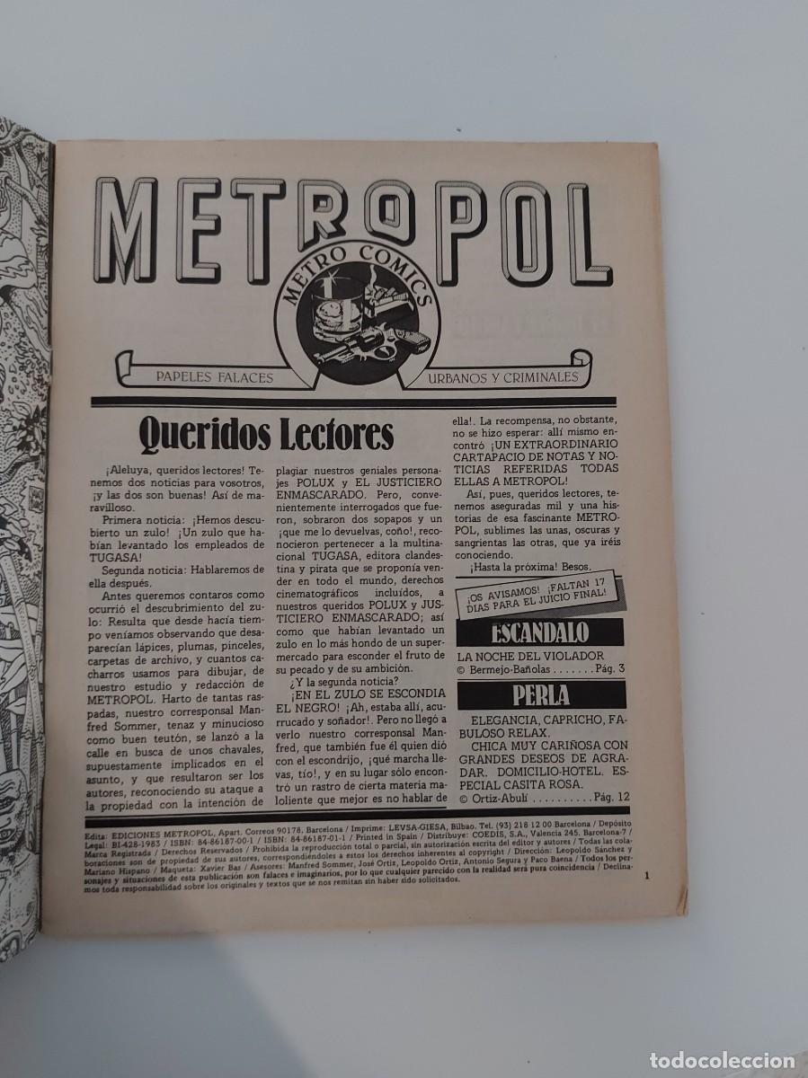 C&oacute;mics: METROPOL N.&ordm; 2 (DE 12). GRAPA. EDICIONES METROPOL S. A. 1983. - Foto 3