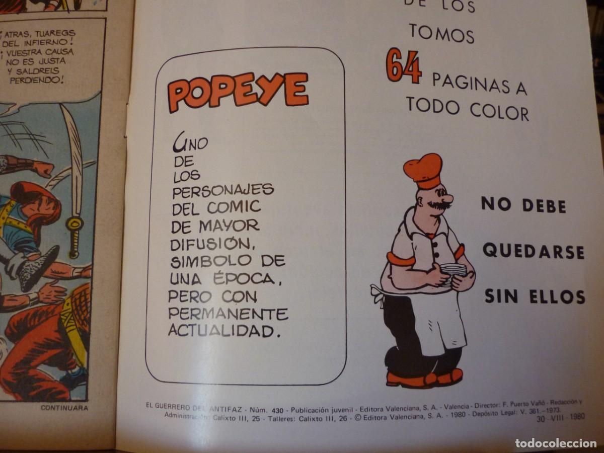C&oacute;mics: COMIC EL GUERRERO DEL ANTIFAZ, NUM. 430- 1980 - Foto 6
