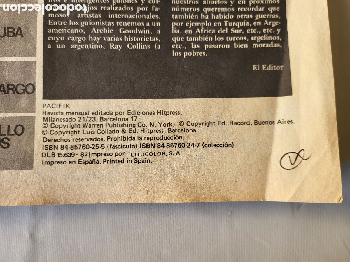 C&oacute;mics: Pacifik, ed. Hitpress, 1984, revista sin cubiertas. - Foto 3