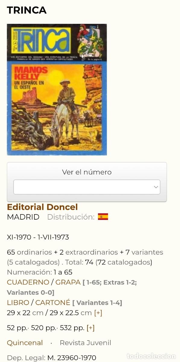 C&oacute;mics: LOTE COMICS TRINCA [DONCEL] - Foto 5