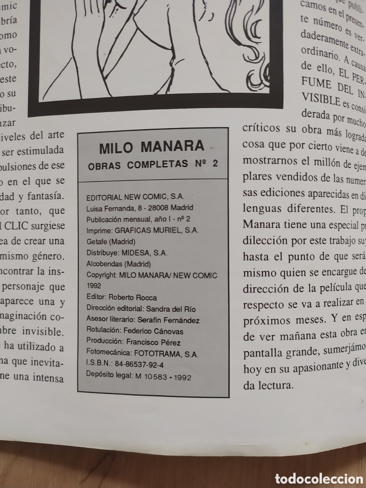 C&oacute;mics: Manara.El perfume del invisible. Obras completas, 13, New Comic, 1992 - Foto 2