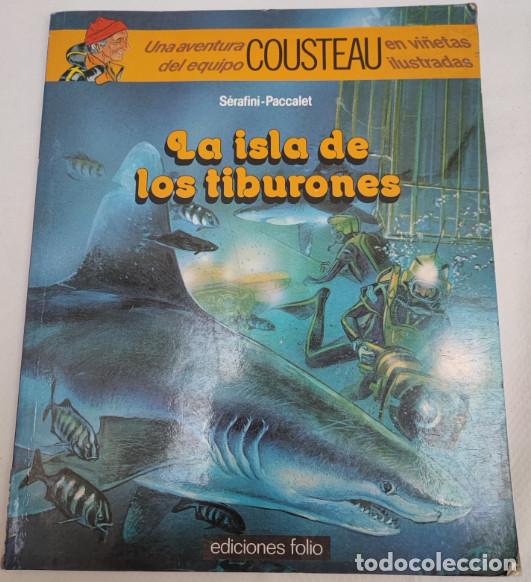 C&oacute;mics: COUSTEAU LA ISLA DE LOS TIBURONES, COMIC, EDICIONES FOLIO 1996 - Foto 1