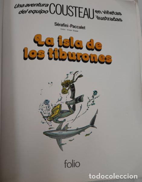 C&oacute;mics: COUSTEAU LA ISLA DE LOS TIBURONES, COMIC, EDICIONES FOLIO 1996 - Foto 2