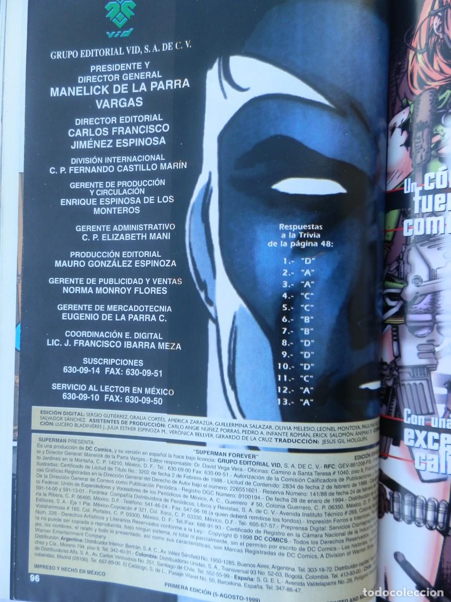 C&oacute;mics: SUPERMAN FOREVER EDITORIAL VID M&Eacute;XICO 1&ordf; EDICI&Oacute;N 1999. DC COMICS - Foto 5