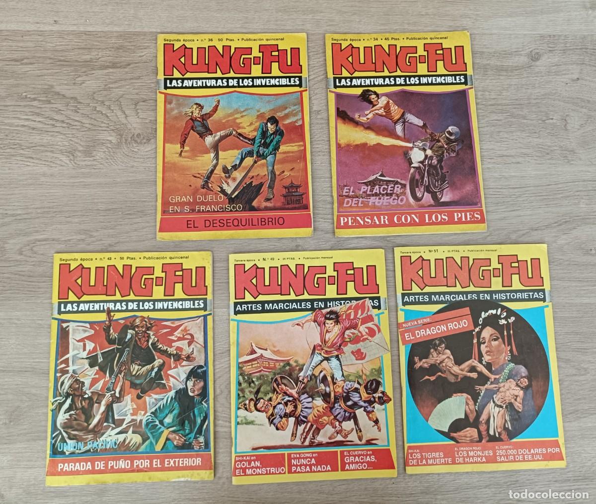 C&oacute;mics: Lote Comic KUNG FU x 5 Segunda y Tercera &eacute;poca - Foto 1