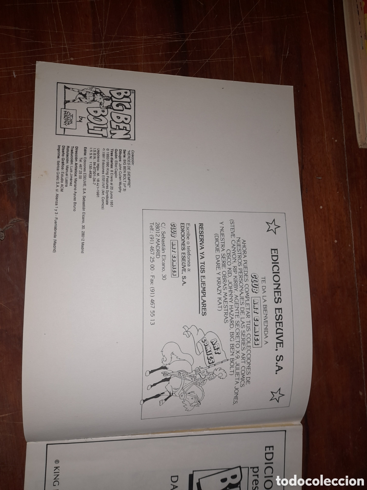 C&oacute;mics: Big Ben Bolt c&oacute;mic n&uacute;mero 3 a&ntilde;o 1991 - Foto 4