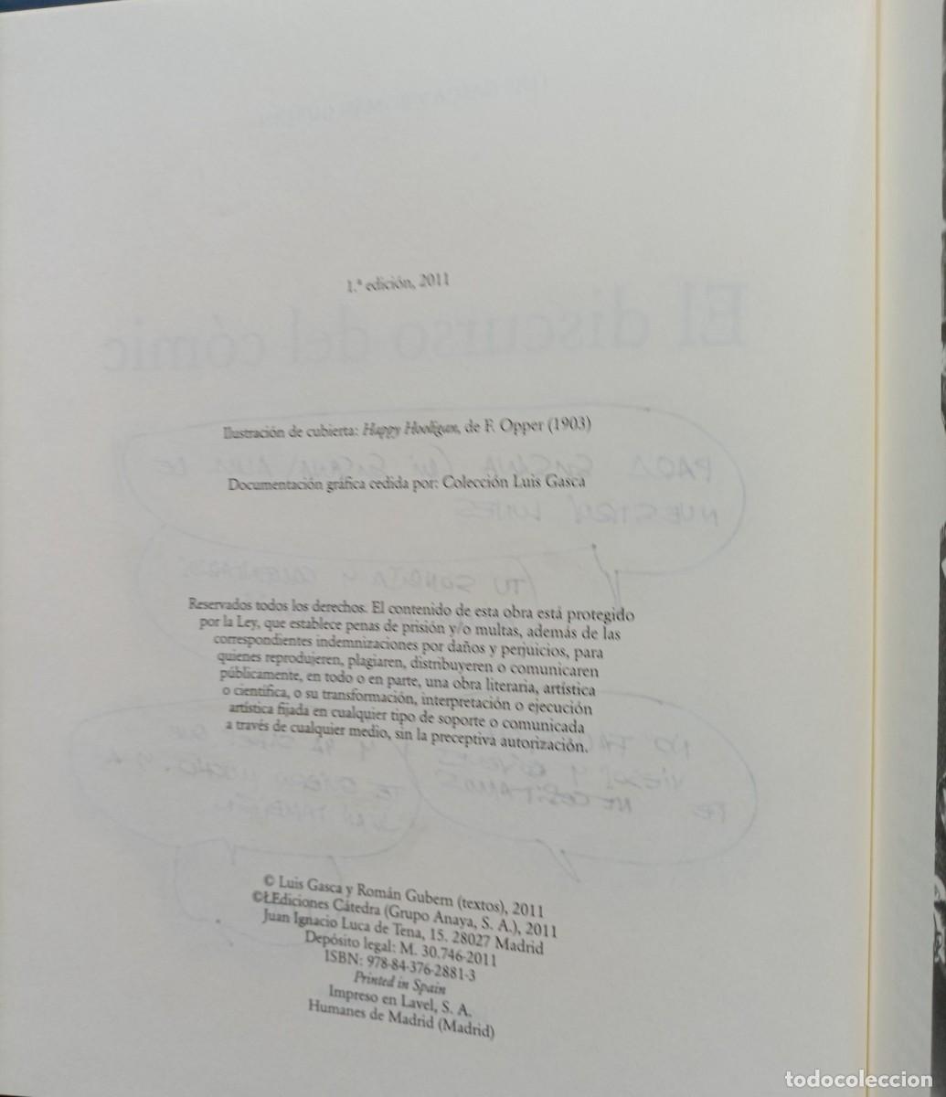 C&oacute;mics: EL DISCURSO DEL COMIC. Luis Gasca y Rom&aacute;n Gubern. Ed. CATEDRA - Foto 4