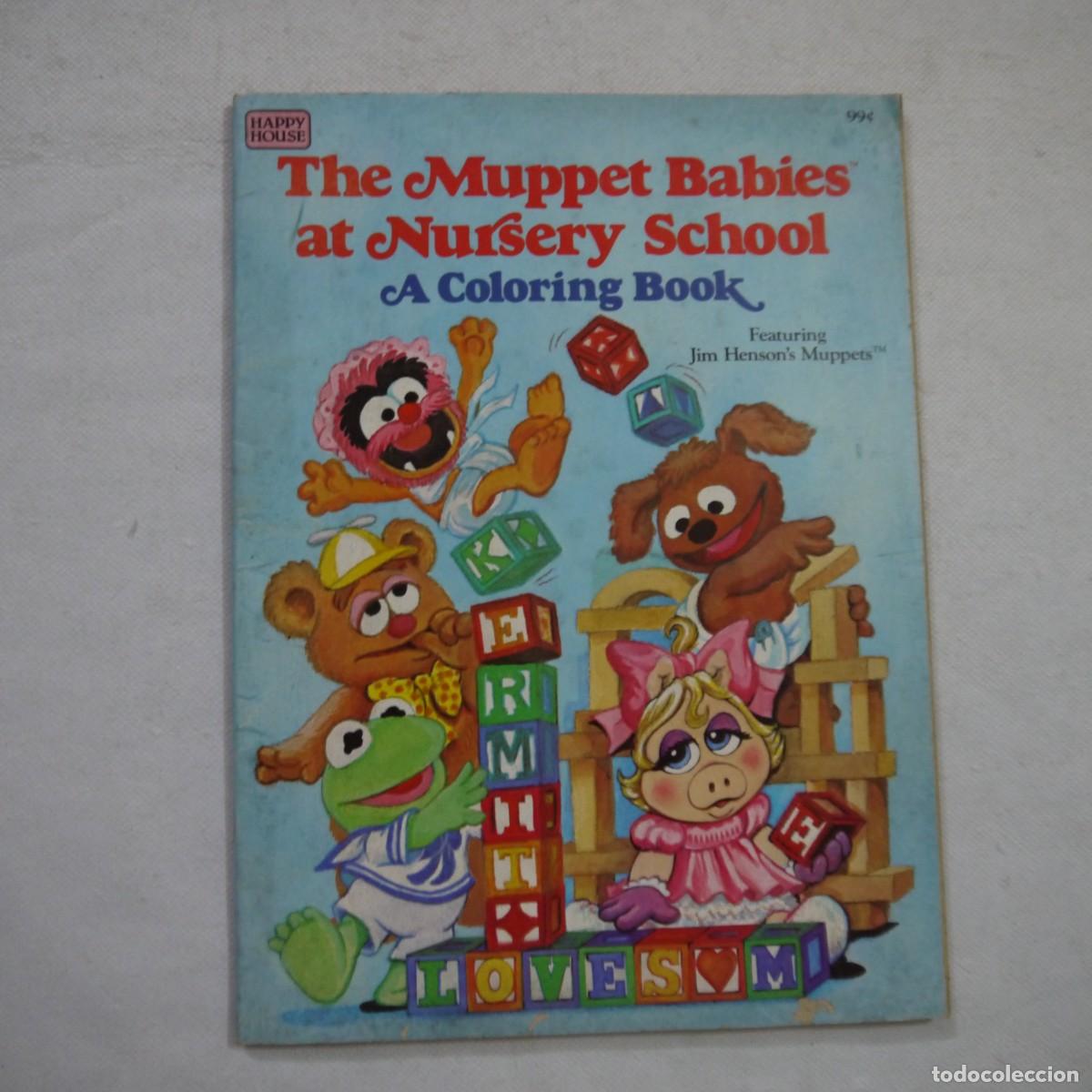 C&oacute;mics: THE MUPPET BABIES AT NURSERY SCHOOL. LIBRO PARA COLOREAR - 1985 HENSON ASSOCIATES - MADE IN USA