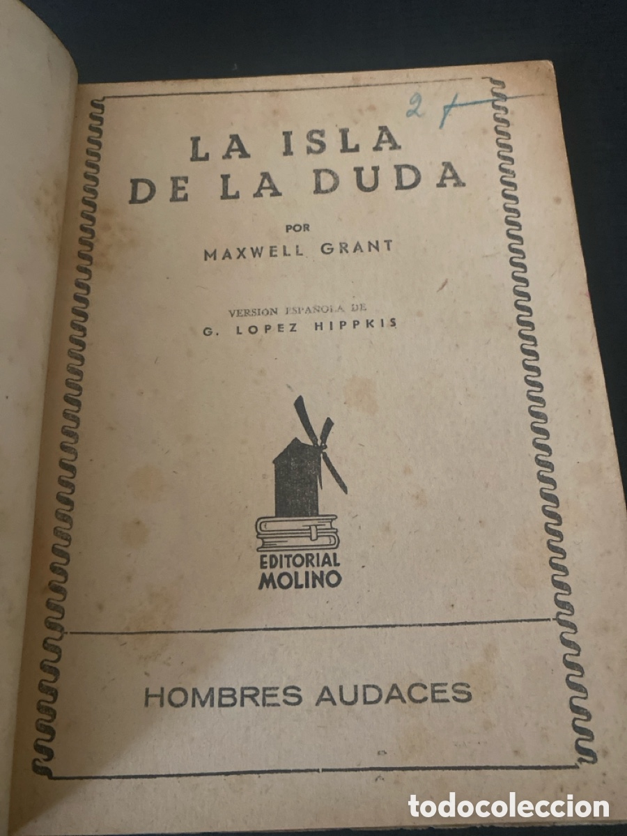 C&oacute;mics: LA ISLA DE LA DUDA. COLECCI&Oacute;N HOMBRES AUDACES 1947 - Foto 3
