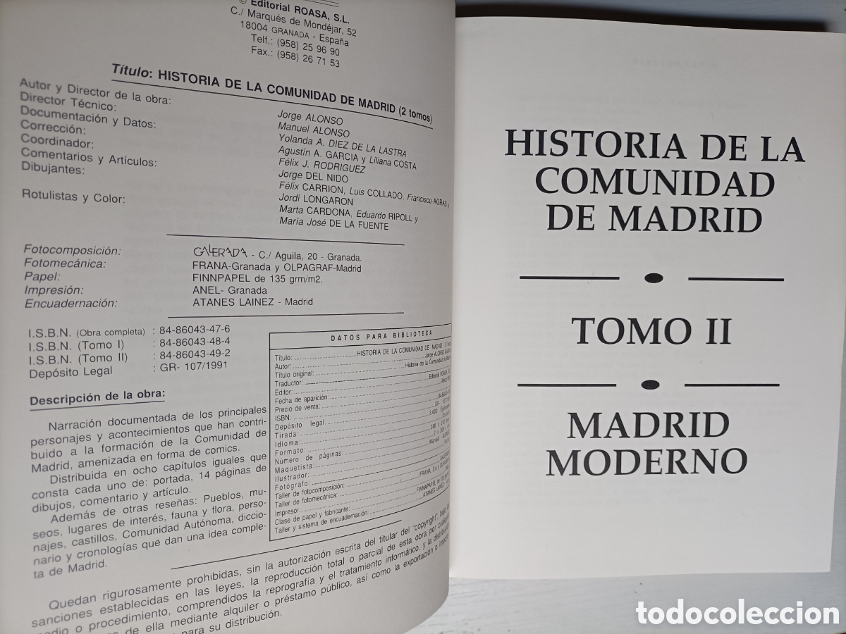 C&oacute;mics: Historia de la comunidad de Madrid. Editorial Rosa 2 tomos .. textos y c&oacute;mics - Foto 6