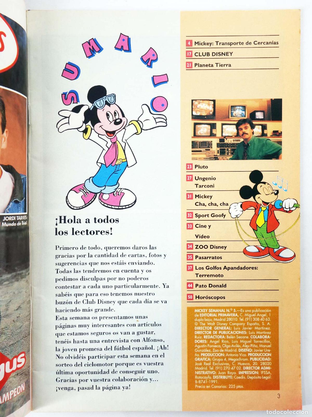 C&oacute;mics: MICKEY SEMANAL 5 (Vvaa) Primavera, 1991 - Foto 3