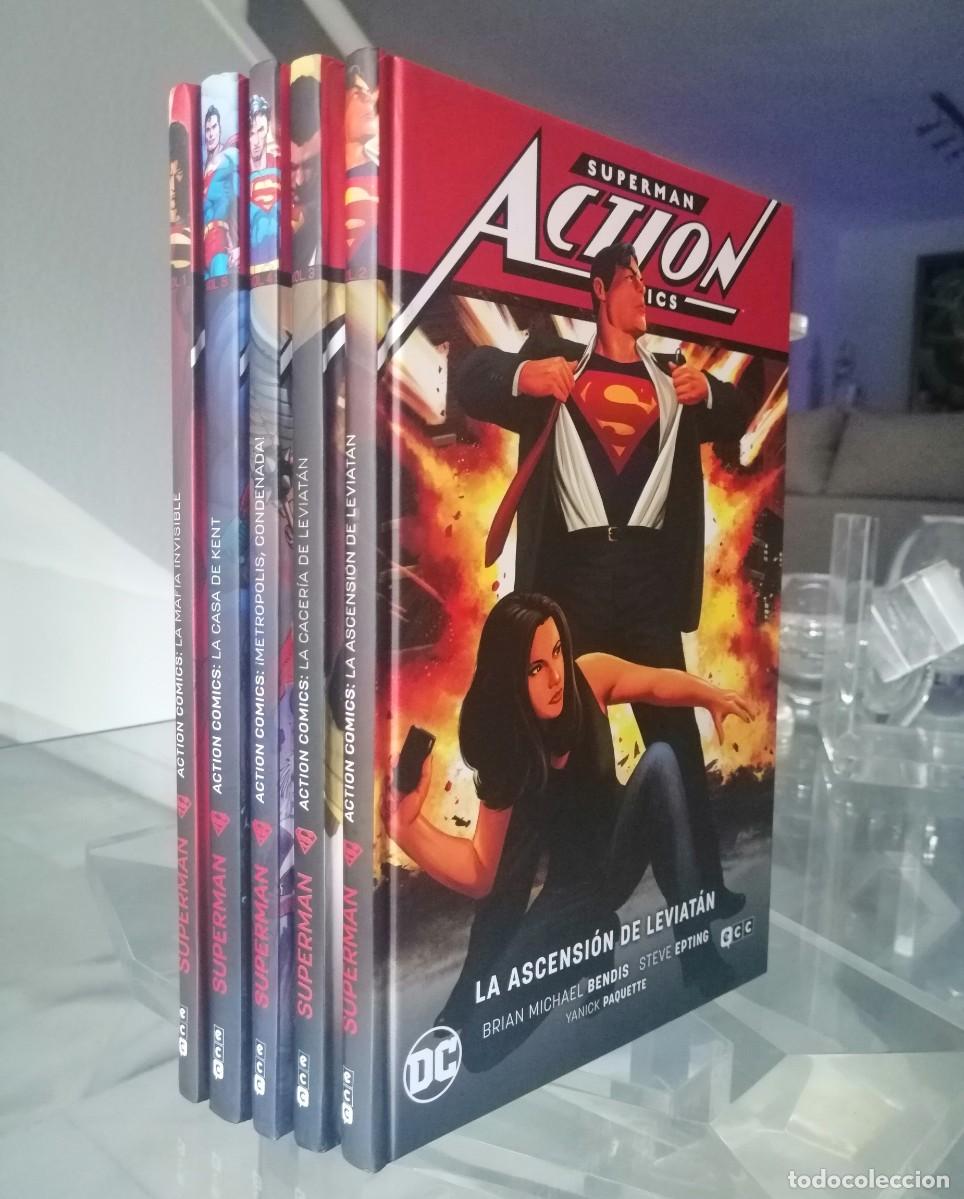 C&oacute;mics: SUPERMAN ACTION COMICS (TOMOS DEL 1 AL 5 -COMPLETA) SAGA LEVIATAN - DC - ECC EXCELENTE ESTADO - Foto 2