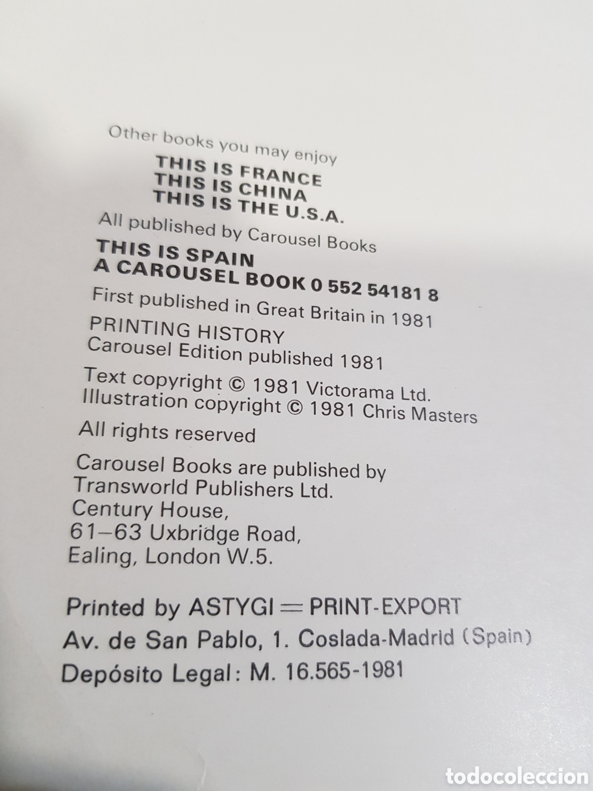 C&oacute;mics: THIS IS SPAIN. CAROUSEL A&Ntilde;O 1981. IDIOMA: INGL&Eacute;S - Foto 12