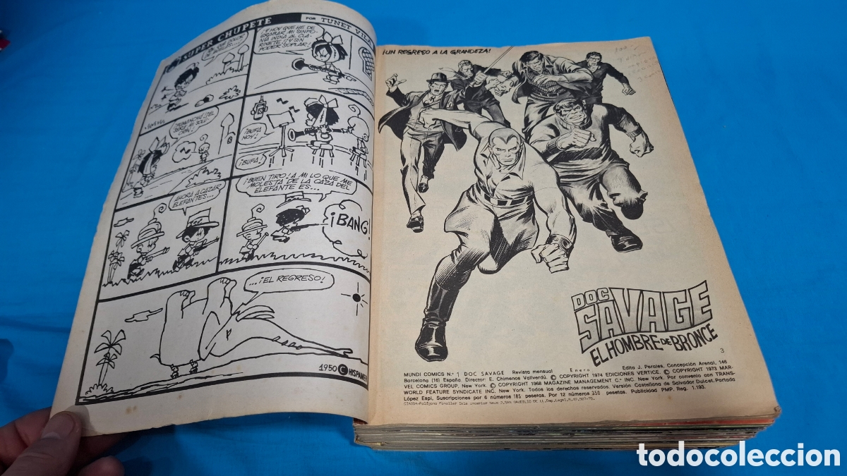 C&oacute;mics: LOTE DOC SAVAGE, 9 N&Uacute;MEROS DEL 1 AL 9 + 3 DE REGALO - Foto 2