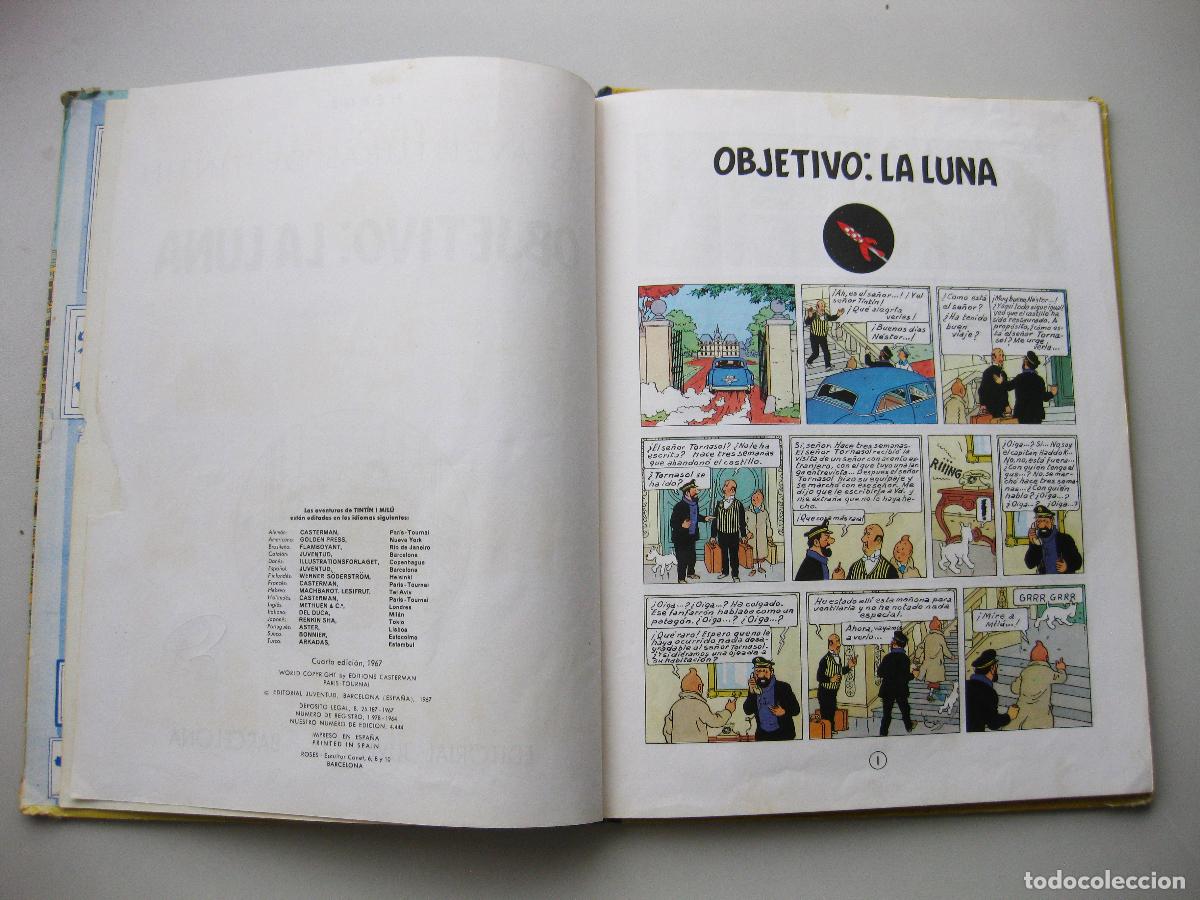 C&oacute;mics: COMIC DE TINTIN OBJETIVO A LA LUNA. CUARTA EDICI&Oacute;N DE 1967. EDITORIAL JUVENTUD - Foto 5
