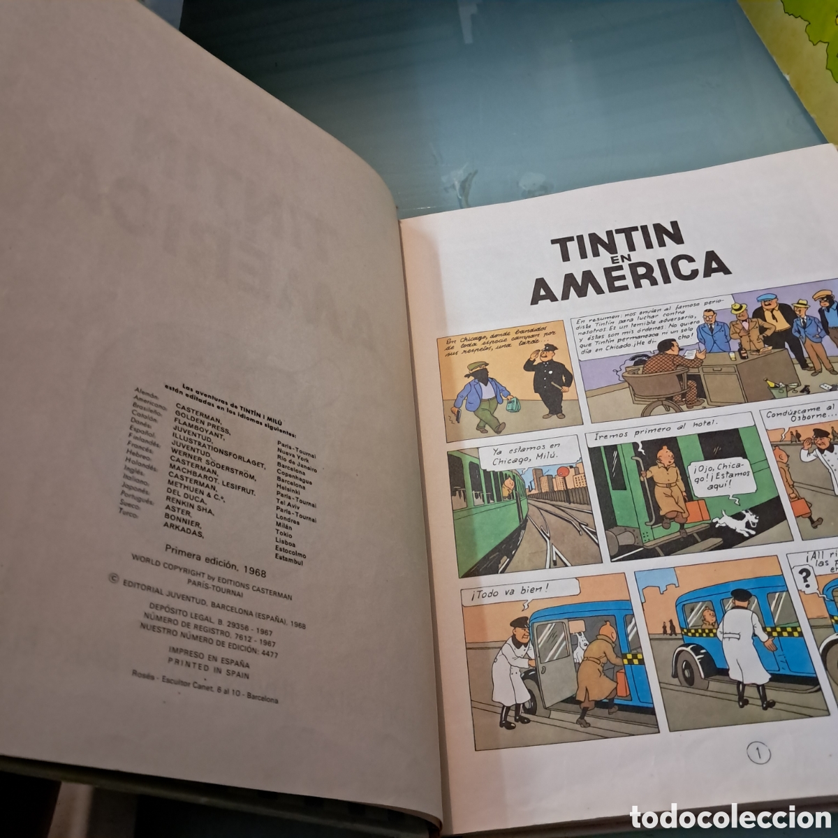 C&oacute;mics: Tintin primera edici&oacute;n Tintin en Am&eacute;rica - Foto 2