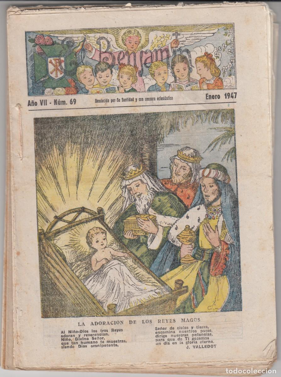 C&oacute;mics: EL BENJAMIN - REVISTA TEBEO CAT&Oacute;LICO - 1947 A&Ntilde;O COMPLETO - Foto 1