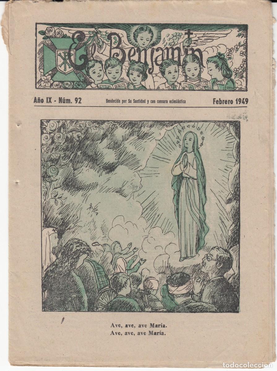 C&oacute;mics: 1949 EL BENJAMIN - REVISTA TEBEO CAT&Oacute;LICO - NUM. 92 - Foto 1