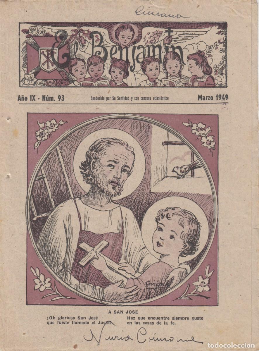 C&oacute;mics: 1949 EL BENJAMIN - REVISTA TEBEO CAT&Oacute;LICO - NUM. 93 - Foto 1