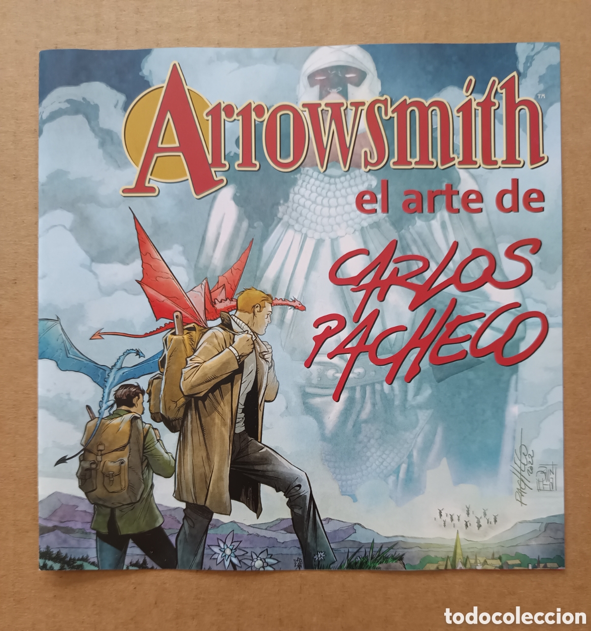 Fumetti: D&iacute;ptico Exposici&oacute;n Arrowsmith: El Arte de Carlos Pacheco (Junta de Andaluc&iacute;a/Dolmen, 2025).
