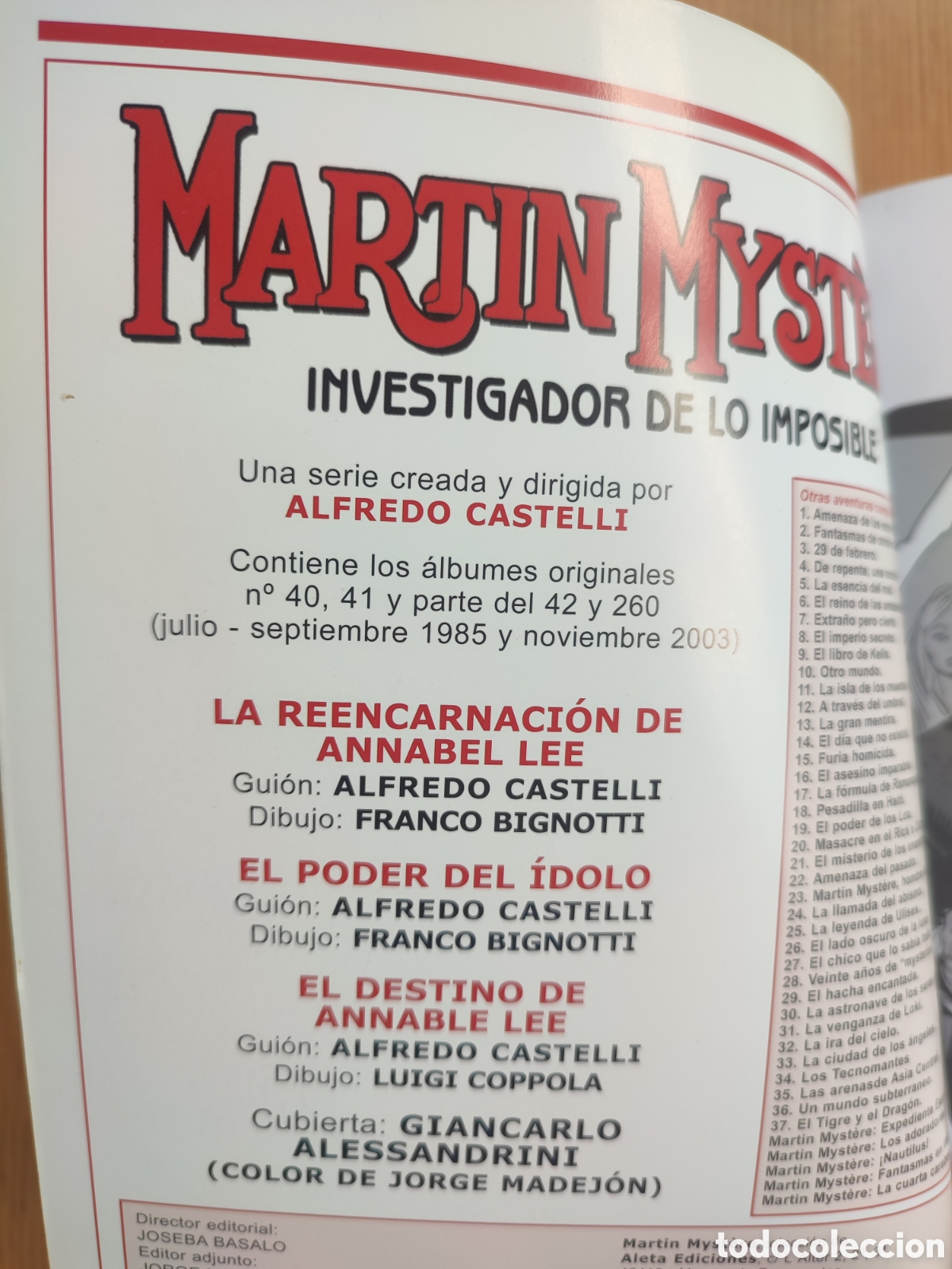 C&oacute;mics: El poder del idolo. Martin Mystere. Aleta - Foto 2