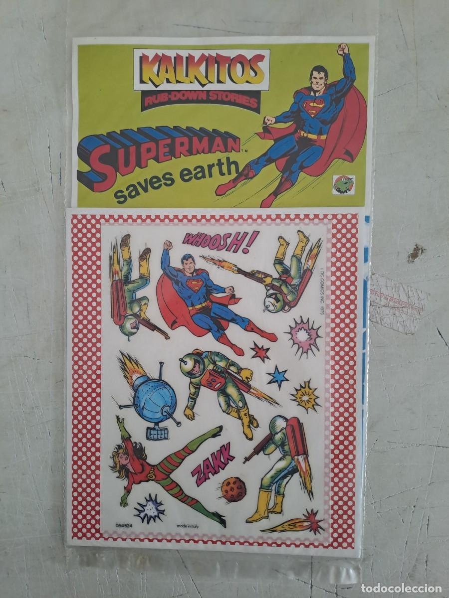 C&oacute;mics: Kalkitos, rub-down stories, Superman, saves earth, precintado - Foto 1