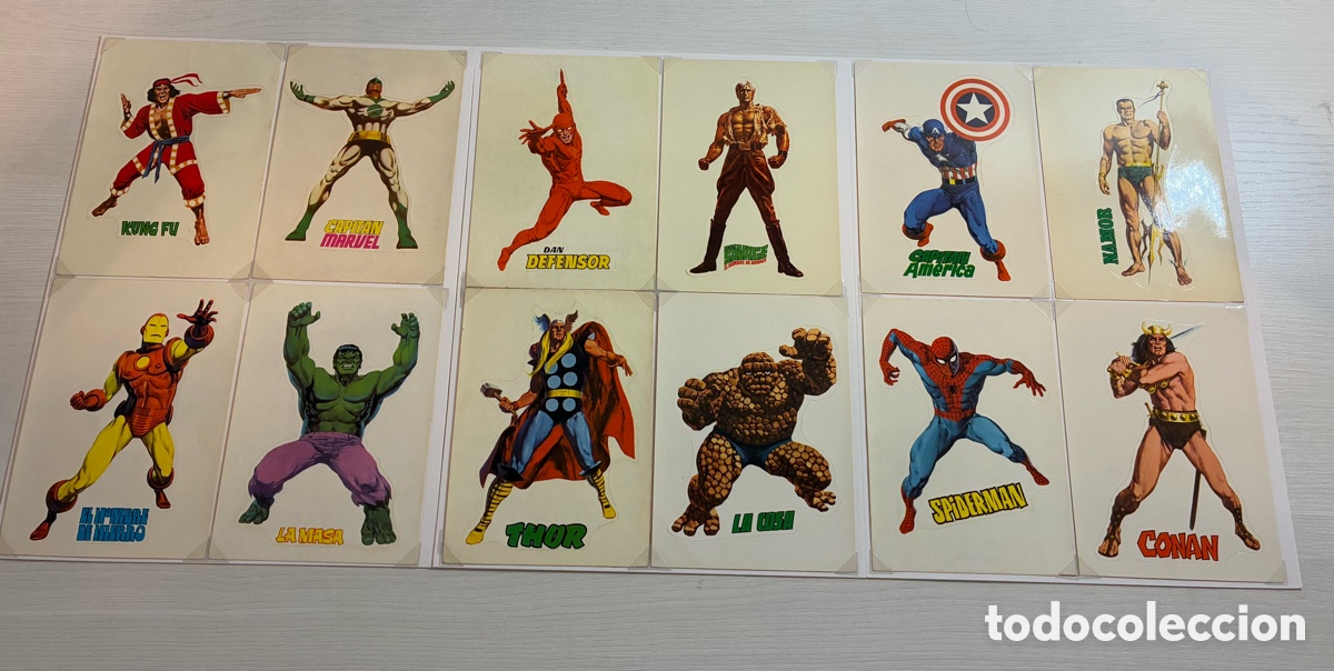 Comics : 12 Adhesivos Marvel Completa Excelente