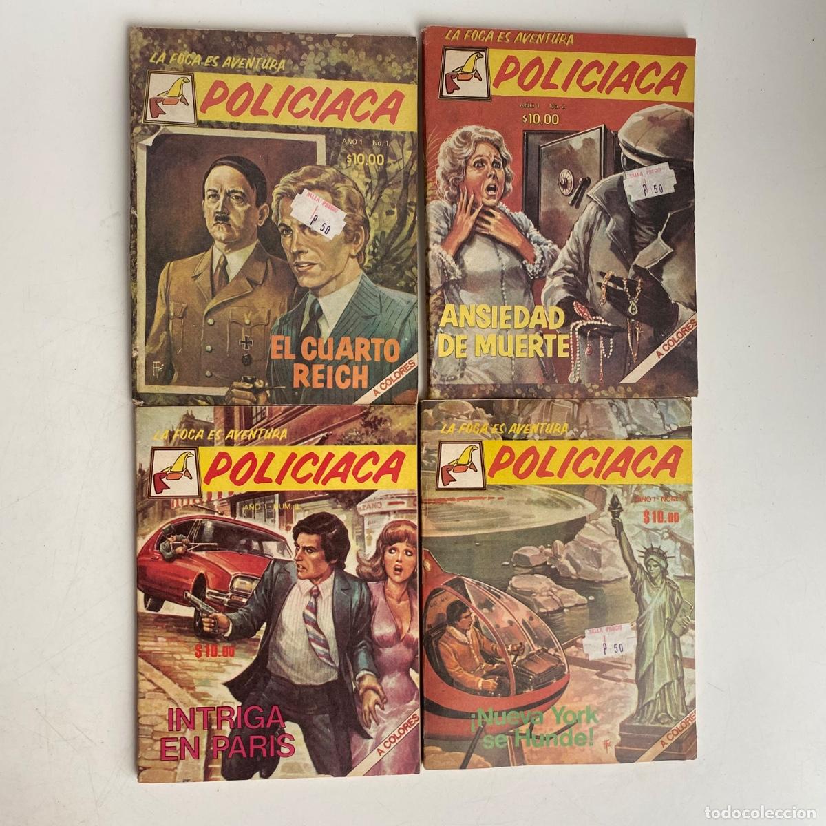 C&oacute;mics: Lote 4 Novelas graficas comics n&ordm; 1-2-3-4 La foca es aventura Policiaca