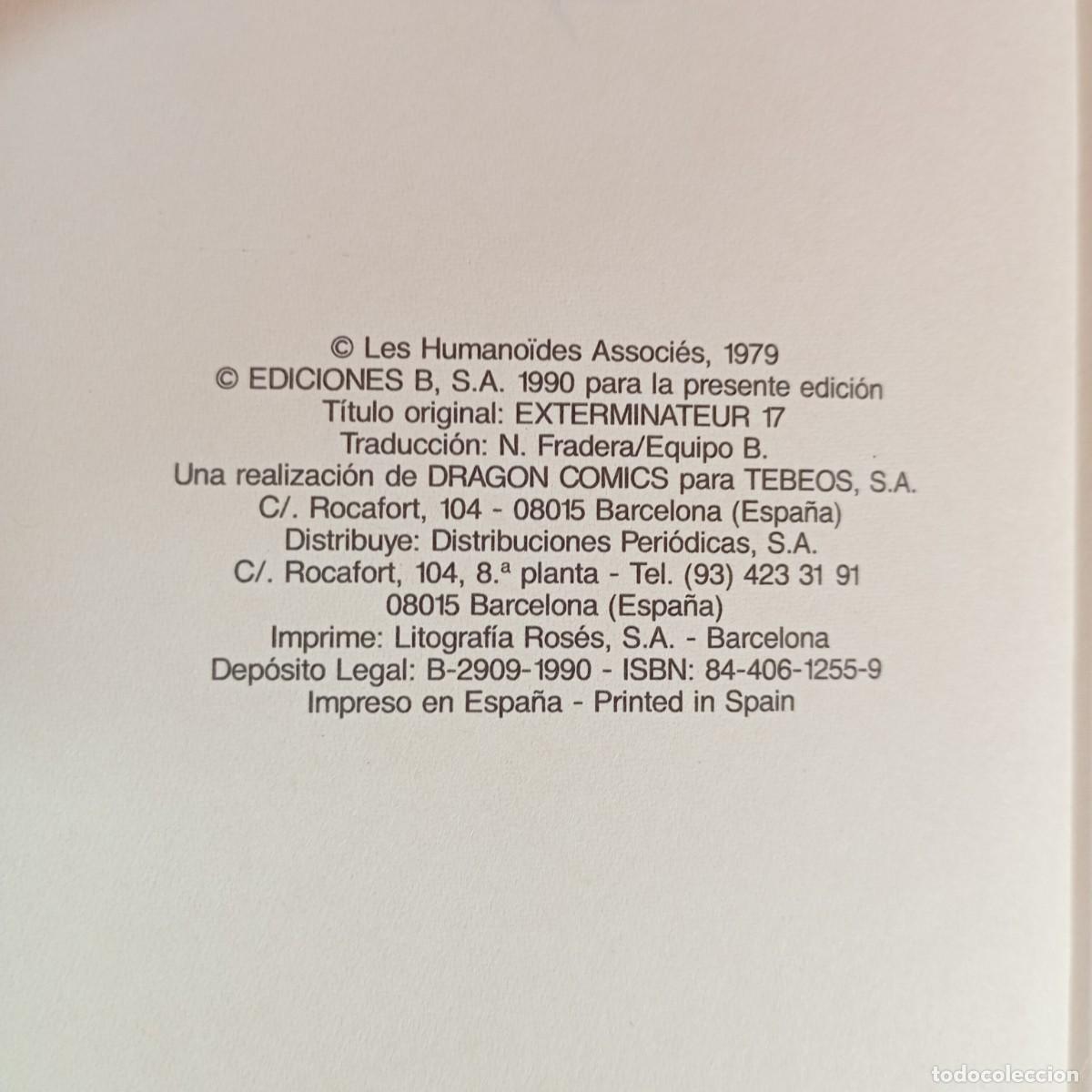 C&oacute;mics: EXTERMINADOR 17 - BILAL/DIONNET - DRAGON COMICS, 4 - 1990 / 4557 - Foto 4