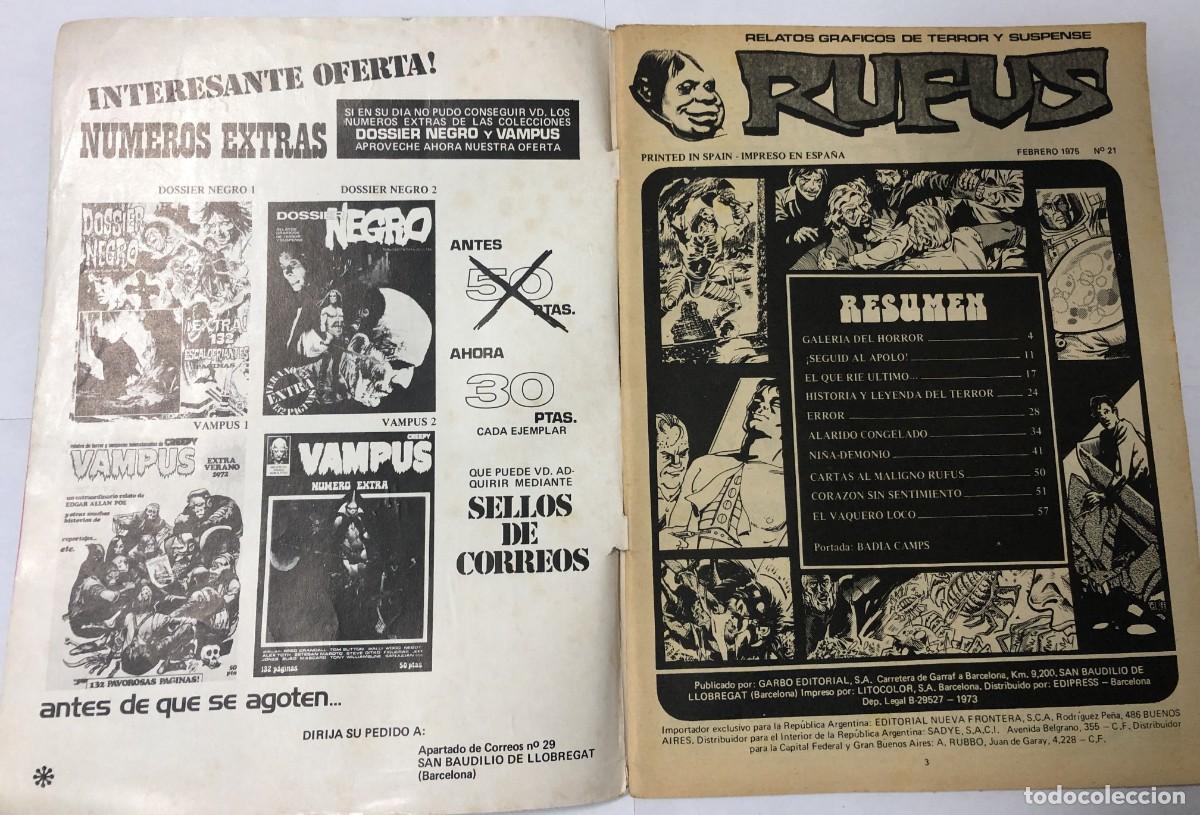 C&oacute;mics: Comic Vintage Rufus, n&ordm; 21, Febrero 1975 - Foto 4