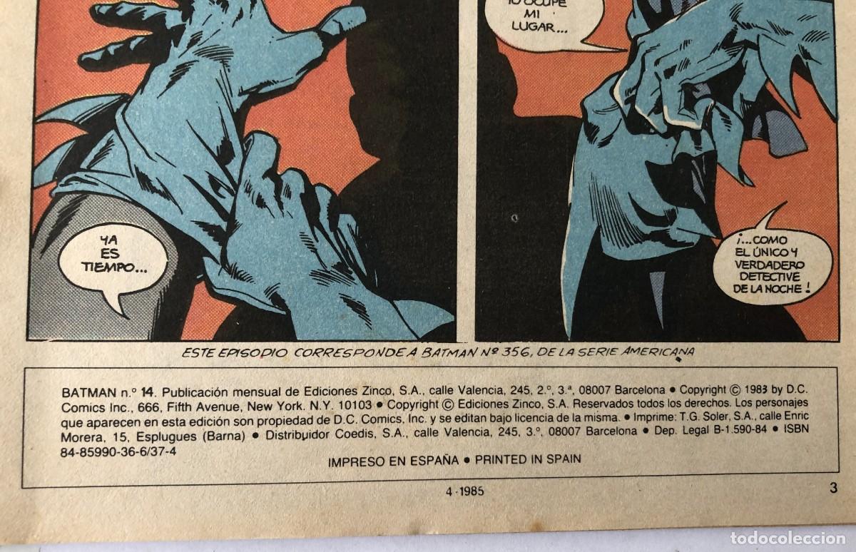 C&oacute;mics: Comic Vintage Bat Man, n&ordm; 14 - 1984 - Foto 2