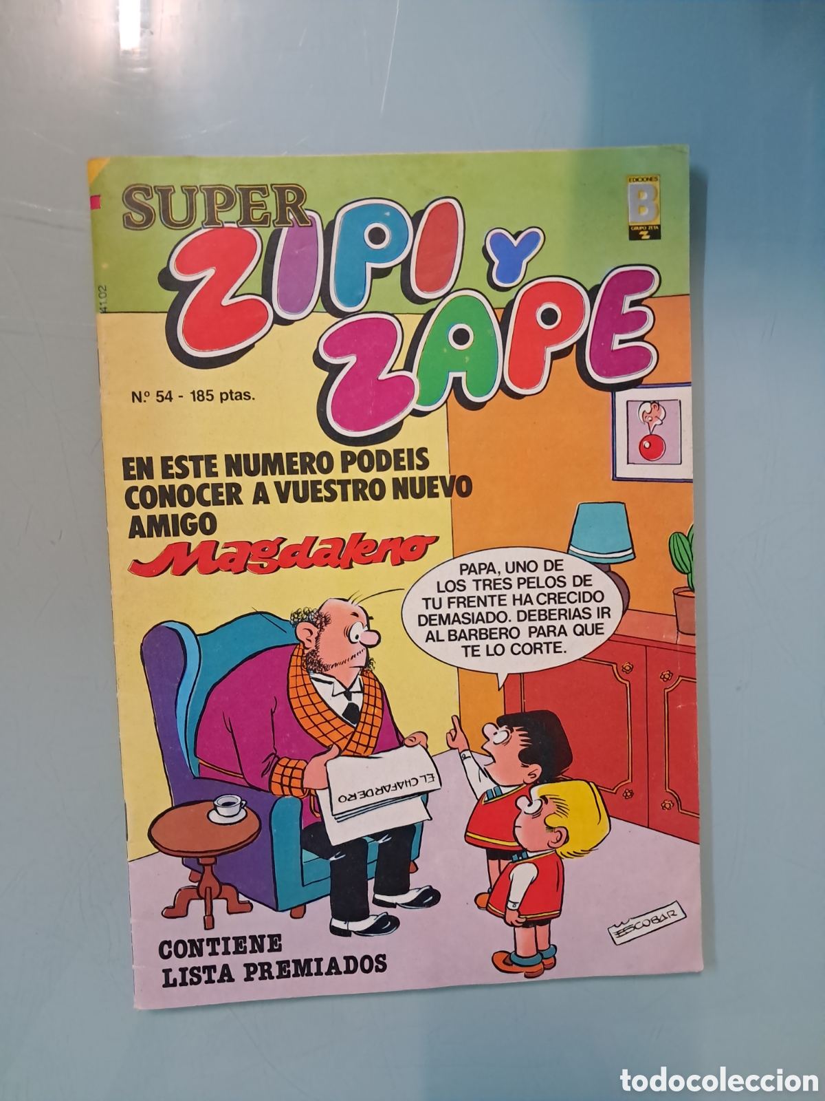 C&oacute;mics: Super zipi Zape, 185 pesetas, n&uacute;mero 54