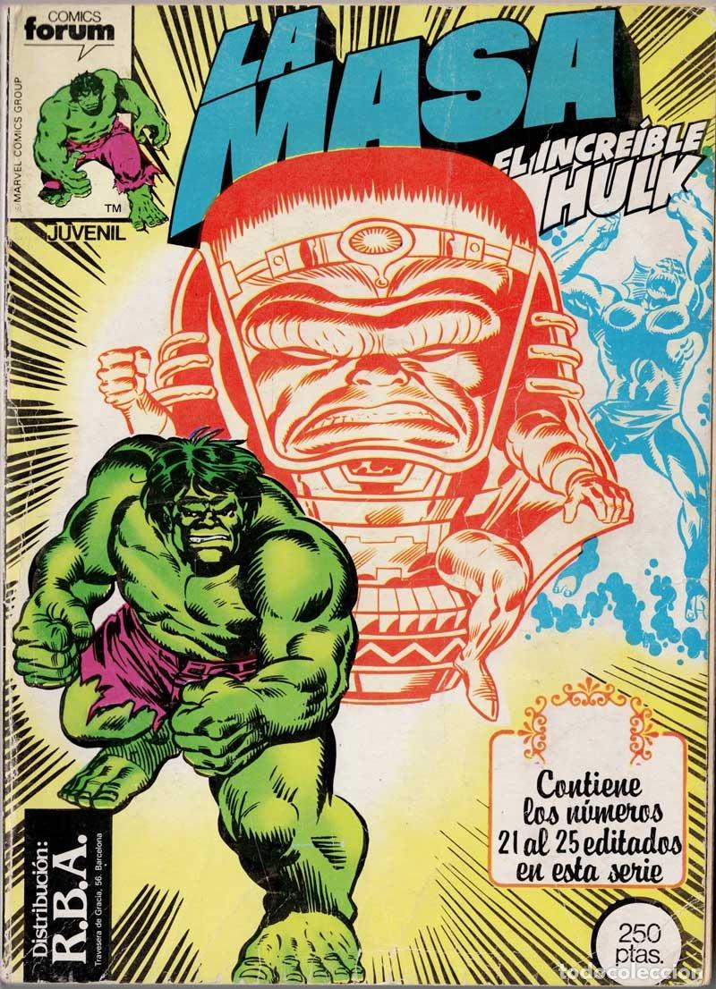 C&oacute;mics: La Masa. El incre&iacute;ble Hulk. Tomo retapado N&ordm; 21 al 25 - Foto 1