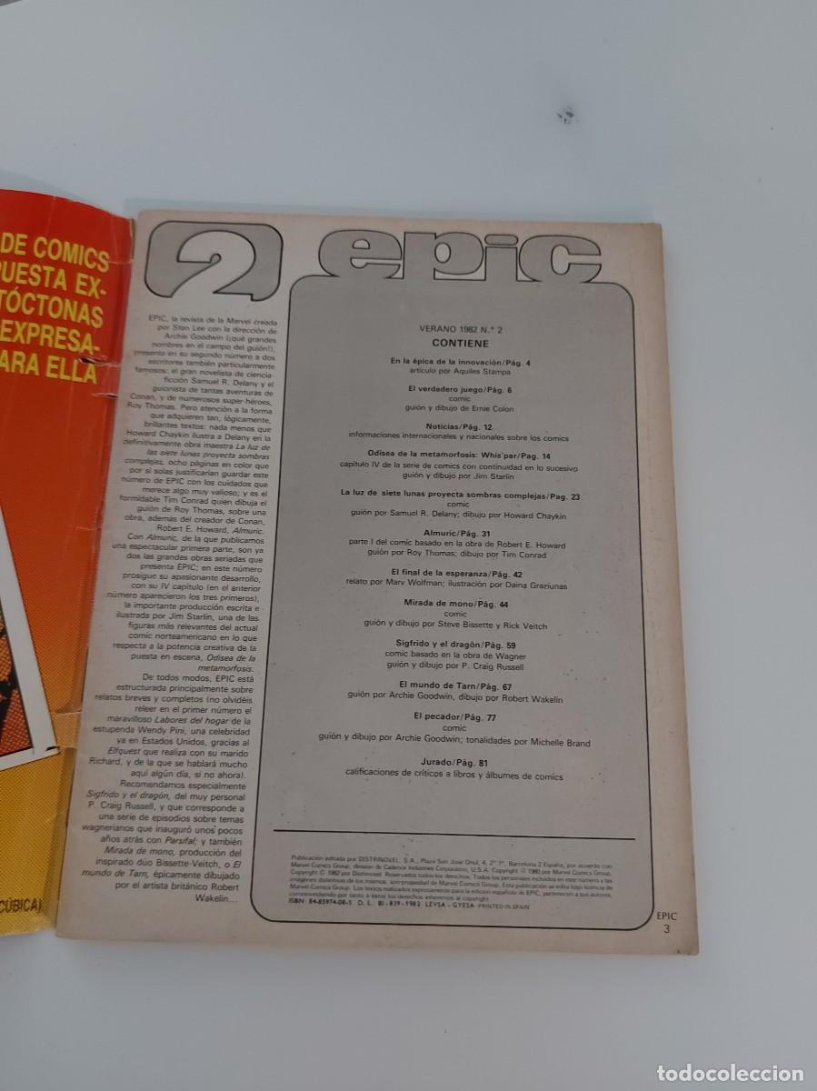 C&oacute;mics: LOTE EPIC N.&ordm; 1 Y 2 (DE 3). GRAPA. DISTRINOVEL. 1982. - Foto 14
