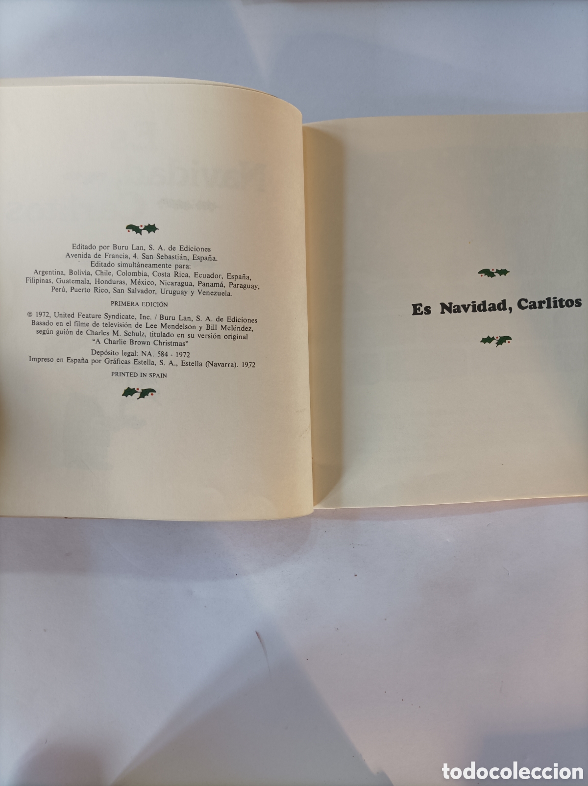 C&oacute;mics: ES NAVIDAD CARLITOS. SCHULZ. BURU LAN. PRIMERA EDICI&Oacute;N 1972. - Foto 2