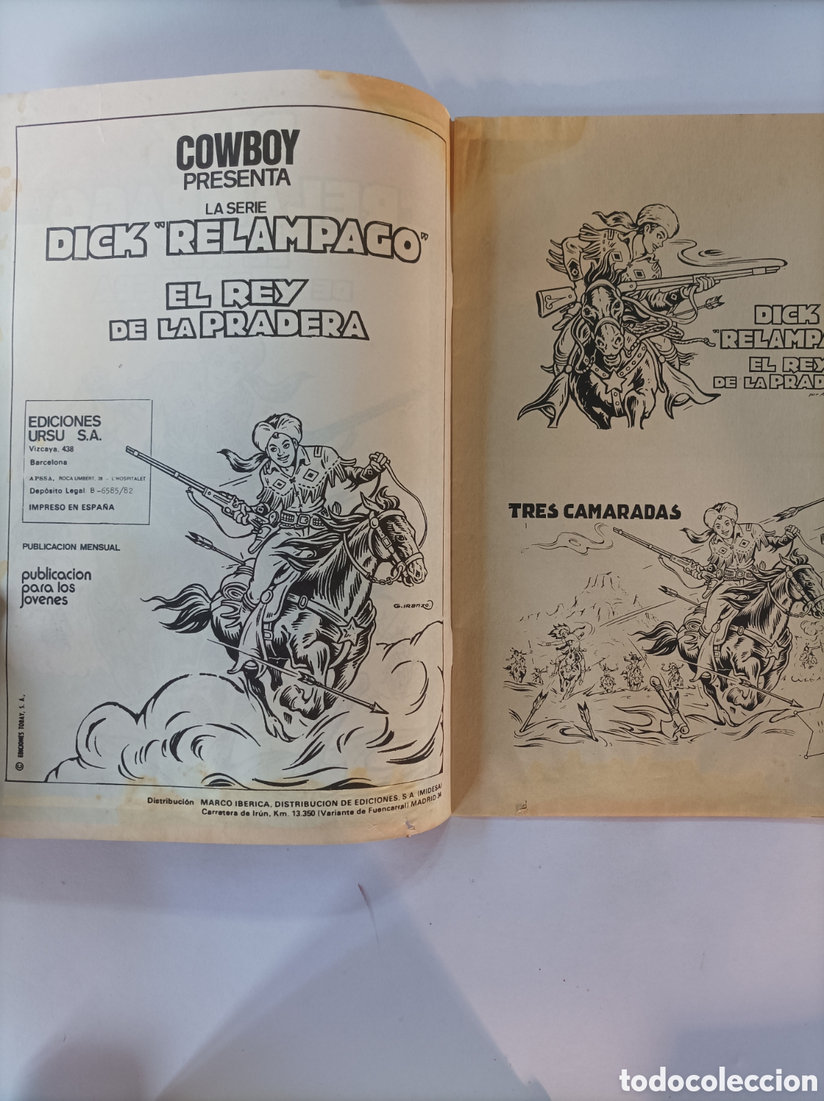 C&oacute;mics: DICK REL&Aacute;MPAGO. RL REY DE LA PRADERA. G. RANZO. URSU. 1982. - Foto 2