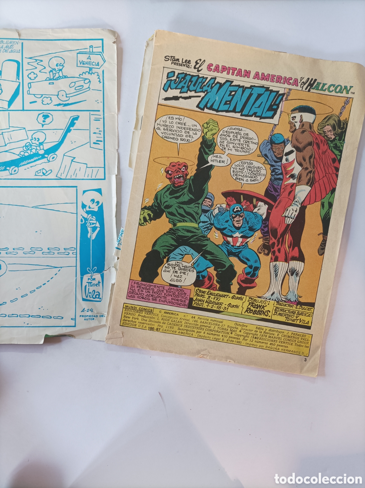 C&oacute;mics: CAPITAN AM&Eacute;RICA. JAULA MENTAL! VERTICE. MUNDI COMICS. - Foto 2